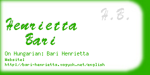 henrietta bari business card